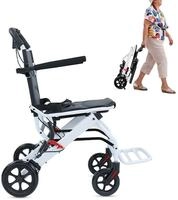 Cadciehe Tragbarer Transit-Reiserollstuhl, Faltbar, Leicht (8,2 kg), f&uuml;r Erwachsene,