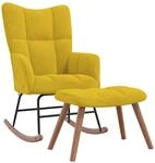 vidaXL Schaukelstuhl mit Hocker Relaxstuhl Schaukelsessel Schwingsessel...