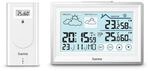Wetterstation "Bahamas", mit Au&szlig;ensensor, Funk, Wecker, Raumklima, Wei&szlig;