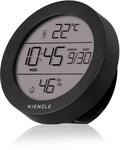 Kienzle Thermo-Hygrometer digital mit Uhr Datum Wochentag Magnet Standfu&szlig;