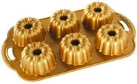NordicWare Backform - Kuchenform - Minikuchen - Anniversary Bundtlette, Aluminium,