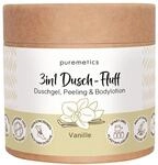 puremetics 3in1 Dusch-Fluff (250g) | Duschgel, Peeling und Lotion in Einem |...