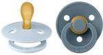 BIBS Colour Schnuller, 0-6 Monate, 2er-Pack, Baby Blue/Petrol | Symmetrischer...