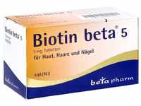 Biotin Beta 5 Pack of 100 Tablets (Pack 1841948
