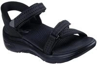 Skechers Damen-Sandalen mit Viertelriemen, Schwarz/Schwarz, 38 EU