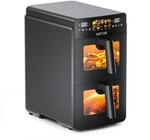 OKYUK Hei&szlig;luftfritteuse 2 Kammern 10L, Airfryer 2 F&auml;cher je 5l, 10 Programme