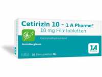 Cetirizin 10-1 A Pharma, 10 mg Filmtabletten mit Cetirizin (20 Stck.): Bei