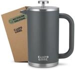 Campo Libre.&reg; Giorgio. French Press I Kaffeebereiter aus doppelwandigem Edelstahl 1l
