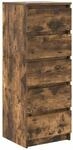 vidaXL Sideboard mit Schubladen R&auml;uchereiche 37,5x35x99 cm, Kommode, Schrank,