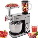 Syntrox Germany leistungsstarke K&uuml;chenmaschine Knetmaschine Mixer mit Fleischwolf in