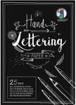 Ursus 24924690 - Handlettering Paper, schwarz, DIN A4, 210 g/qm, 25 Blatt Tonkarton,