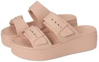 Crocs Damen Brooklyn Buckle Low Wedge Sandal, Pink Caramel, 39/40 EU