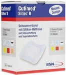 Cutimed Siltec B Schaumverband 7,5x7,5 cm mit Haftrand, 12 S