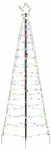 vidaXL LED Weihnachtsbaum mit Erdspie&szlig;en Mehrfarbig 250 cm Eisen, Wohnzimmer,