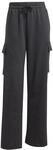 adidas Damen Essentials Linear Fleece Cargo Pants, Black/White, XS