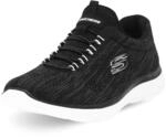 Skechers Damen Summits Fun Flare Turnschuhe, Black Mesh/White Trim, 43 EU