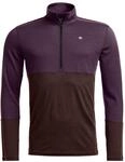 Ortovox Herren 185 Rock'n'Wool Zip Neck Merinowolle Ski Touring Baselayer mit