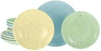 CreaTable, 24281, Serie Confetti Bunt, 12-teiliges Geschirrset f&uuml;r 4 Personen,