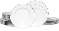 CreaTable, 24325, Serie Maria Theresia Platin, 18-teiliges Geschirrset f&uuml;r 6
