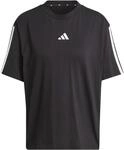 adidas Damen Essentials 3-Stripes Boyfriend Shirt, Black/White, L