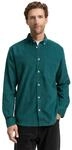 TOM TAILOR Herren 1047341 Regular Fit Cordhemd mit Brusttasche, 14171-Jasper Green, M