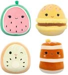 Squishmallows SQCR06866-4er Pack Food Squad, je 12,5 cm superweiche...