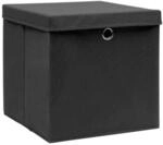 vidaXL 4x Aufbewahrungsbox mit Deckeln Zusammenklappbar Spielkiste Regalkorb