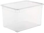 Sundis Clear Box Maxi Aufbewahrungsbox 46 l mit Deckel, Kunststoff (PP), transparent,
