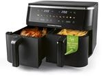 GOURMETmaxx Doppelkammer Hei&szlig;luftfritteuse - 2 x 4,5 L | Synchro-Garzonen Airfryer 