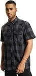 Brandit Check Shirt Short Sleeve, Farbe: Black/Grey, Gr&ouml;&szlig;e: 4XL
