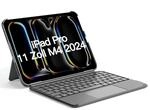 Inateck H&uuml;lle mit Tastatur f&uuml;r iPad Pro 11 2024, ACE Touch Ultraleichte Tastatur