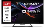 SHARP 43HR7265E - 43 Zoll 4K 144Hz QLED Gaming TV&acirc;&bdquo;&cent; mit Google TV & VRR