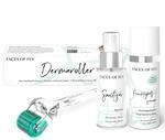 Microneedling Set Basic FACES OF FEY - 192 ECHTE NADELN- mit Dermaroller, Hyaluron