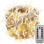 Monzana&reg; 600 LED Lichterkette 60m mit Fernbedienung Timer Innen Au&szlig;en 8 Modi