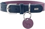Hunter Hundehalsband LEMVIG, Farbe: lila/dunkelblau, Leder, belastbar &