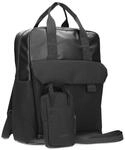 Zwei Rucksack Laptoprucksack mit Laptopfach Lou LUR160 10L Black schwarz