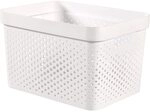 CURVER | Infinity Aufbewahrungsbox, 17 l, wei&szlig;, 35,5 x 26,2 x 21,9 cm, recycelter