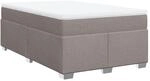 vidaXL Boxspringbett mit Matratze, Bett mit Bettf&uuml;&szlig;e Matratzenauflage,...