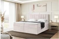 MEBLINI Boxspringbett mit Bettkasten - 180x200 - Gepolstert Doppelbett mit Matratze