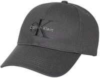 Calvin Klein Herren Cap Embroidery Baseball Cap Bestickt, Grau (Charcoal Gray),