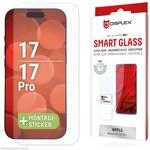 Displex Smart Glass (9H) Kompatibel mit iPhone 17/17 Pro, Montagesticker,