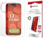 Displex Real Glass + Case Kompatibel mit iPhone 17 Pro Max, Eco-Montagerahmen,