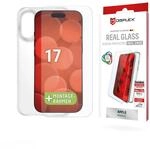 Displex Real Glass + Case Kompatibel mit iPhone 17, Eco-Montagerahmen,