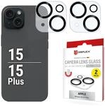 Displex Kamera Schutzglas f&uuml;r iPhone 15 Plus/15 (10H), 2 St&uuml;ck, Full Cover