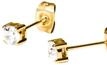 Purelei Pristine Ohrstecker klein Damen &ndash; Zirkonia 4 mm, 18K vergoldeter Edelstahl,