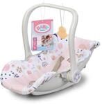 BABY born Babyschale f&uuml;r Puppen der Gr&ouml;&szlig;e 36 cm & 43 cm - Mit Blumenmotiv,