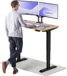 Desktronic H&ouml;henverstellbarer Schreibtisch aus Bambus (120x60cm) &ndash; Elektrisch