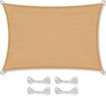 CelinaSun Sonnensegel inkl Befestigungsseile HDPE Basic Rechteck 2 x 3 m sandbeige