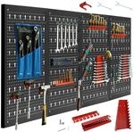 CCLIFE Werkzeugwand Lochwand 4 tlg Inkl. 52-Teiligem Metall Werkzeuglochwand...