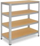 shelfplaza Home 115x120x40 cm Schwerlastregal in verzinkt mit 4 B&ouml;den und 175...